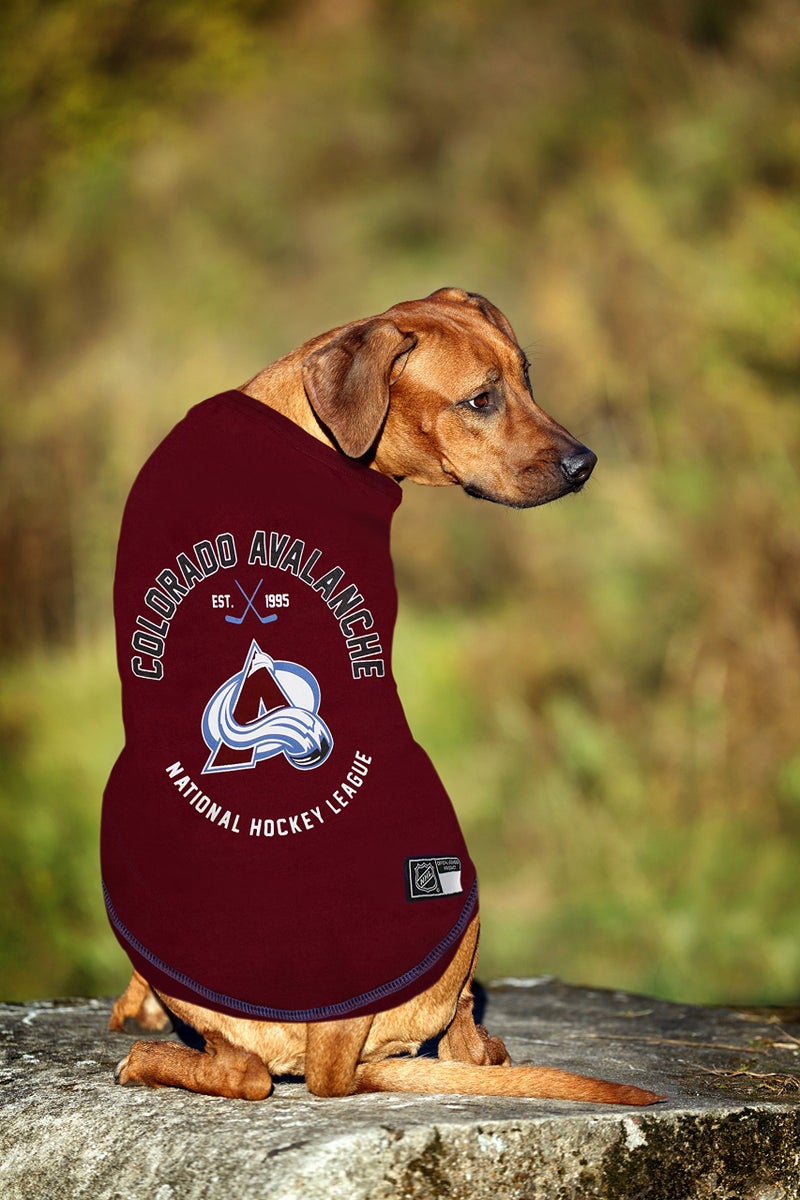 Pets First NHL Colorado Avalanche Tee Shirt for Dogs & Cats, Large. - Are You A Hockey Fan? Let Your Pet Be An NHL Fan Too! - Image 3